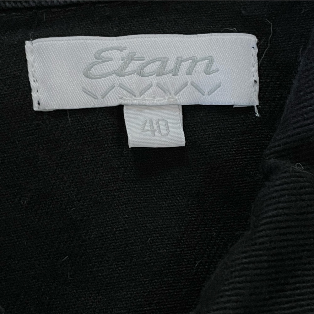 ETAM Unique Black Denim Jacket with Neon Palm Reading Patch on Back. - Picture 7 of 10